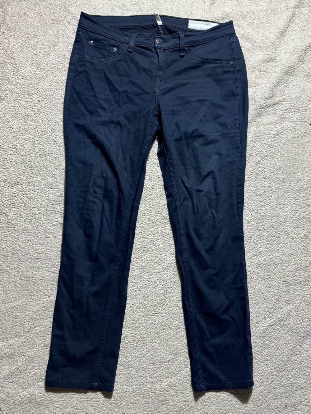 Rag & Bone Jeans Womens 29 Black Plush Jeggings Stretch Mid Rise Cotton 30x25